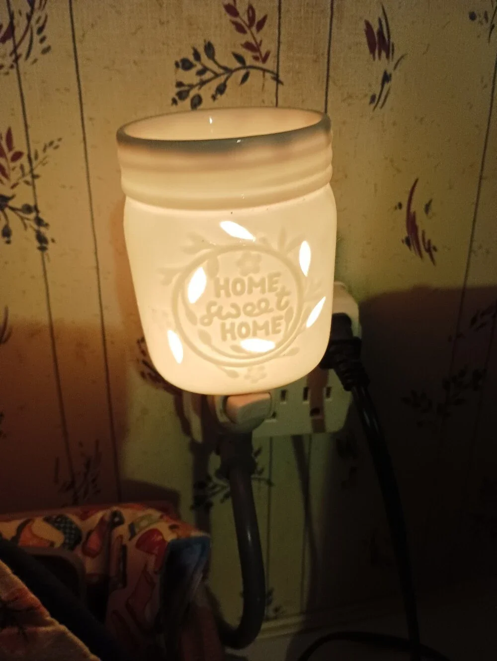 White Ceramic Plug-In Wax Warmer Night Light - Unbranded